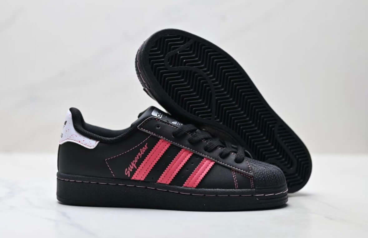 ADIDAS LOW SUPERSTAR BLACK AND PINK