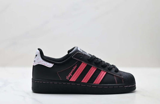 ADIDAS LOW SUPERSTAR BLACK AND PINK